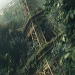 Tour Eiffel envahie par la végétation, symbolisant la reconquête de la nature sur l’architecture urbaine dans un monde post-apocalyptique